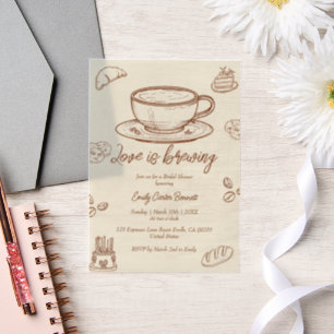 Love is Brewing Coffee Bridal Shower Invitation