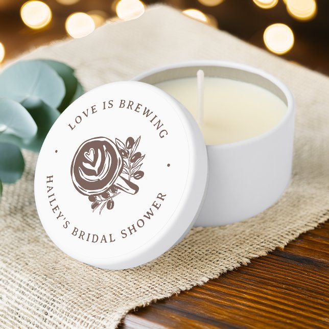 "Love is Brewing" Coffee Bridal Shower Mini Candle Favors (Creator Uploaded)