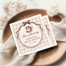 Love is Brewing Coffee Bridal Shower Napkin