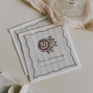 "Love is Brewing" Coffee Bridal Shower  Napkins