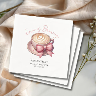 Love Is Brewing Coffee Bridal Shower Napkins