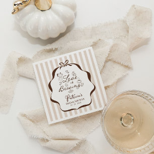 Love Is Brewing Coffee Bridal Shower Napkins