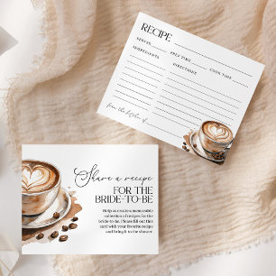 Love is Brewing Coffee Bridal Shower Recipe Card