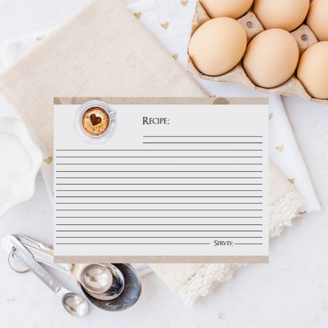 Love is Brewing Coffee Bridal Shower Recipe Cards  (Creator Uploaded)