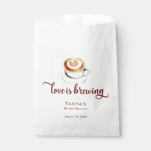 Love is Brewing Coffee Bridal Shower Script Favor Bag