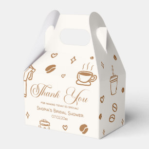 Love is Brewing Coffee Bridal Shower Thank You Favor Boxes