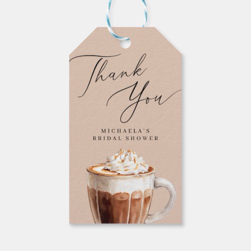 Love is Brewing Coffee Bridal Shower Thank You Gift Tags