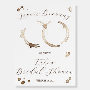 Love is Brewing! Coffee Bridal Shower Welcome Foam Board