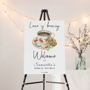 Love is brewing Coffee Bridal shower welcome Foam Board