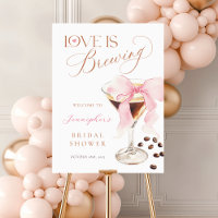 Love Is Brewing Coffee Bridal Shower Welcome Sign