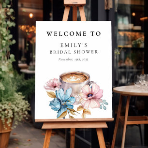 Love is Brewing Coffee Bridal Shower Welcome Sign