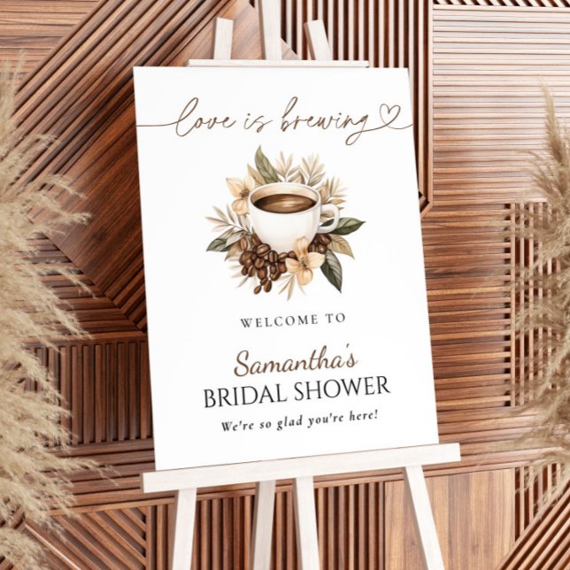 Love Is Brewing Coffee Bridal Shower Welcome Sign (Creator Uploaded)