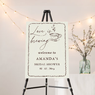  Love is Brewing Coffee Bridal Shower Welcome Sign