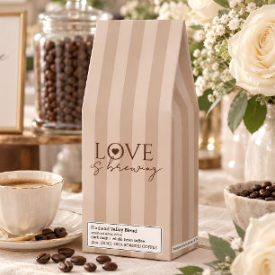 Love Is Brewing Coffee Brown Bridal Shower Favors
