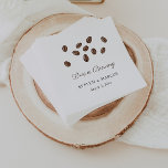 Love Is Brewing Coffee Co-ed Bridal Shower Napkins<br><div class="desc">That delicious aroma means something is brewing!

Modern and stylish baby shower or wedding shower napkins.

I hand-painted the coffee beans with watercolor paints onto 100% cotton watercolor paper then scanned into digital form.</div>
