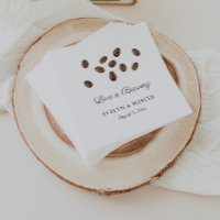 Love Is Brewing Coffee Co-ed Bridal Shower Napkins