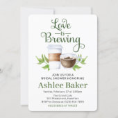 Love is Brewing Coffee Cup Bridal Shower Invitation (Front)