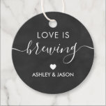 Love is Brewing, Coffee Gift Tag, Wedding Favor Tags<br><div class="desc">These are the perfect little gift tags. You can customize front and back text.</div>
