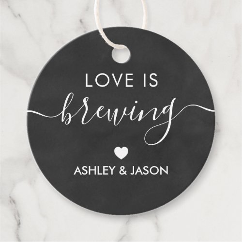 Love is Brewing Coffee Gift Tag Wedding Favor Tags