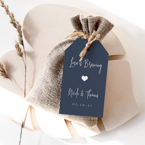 Love Is Brewing  Coffee or Tea Favor Tags