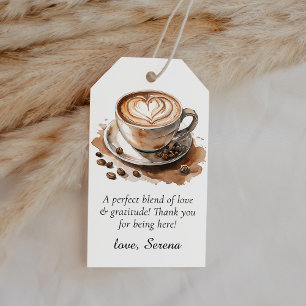 Love is Brewing Coffee Shower Thank You Favor Gift Tags