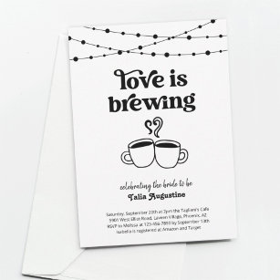 Love is Brewing Coffee Tea Couples / Bridal Shower Invitation