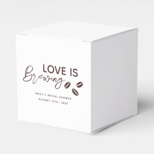 Love is Brewing Coffee Theme Bridal Shower Favor Boxes