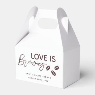 Love is Brewing Coffee Theme Bridal Shower Favor Boxes