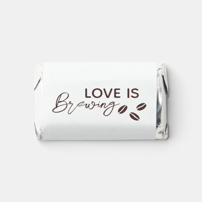 Love is Brewing Coffee Theme Bridal Shower Hershey's Miniatures (Front)