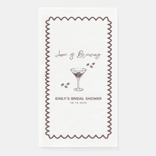 Love is Brewing Coffee Theme Bridal Shower Paper Guest Towels