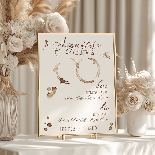 Love is Brewing! Coffee Themed Signature Drinks Poster (Creator Uploaded)