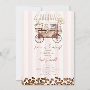 Love Is Brewing Coffee Wedding Bridal Shower Invitation