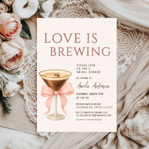 Love Is Brewing Coquette Bridal Shower Invitation