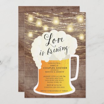Love Is Brewing Couples Shower Invitation by invitationstop at Zazzle