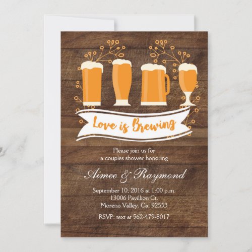 Love is Brewing Couples Shower Invitation