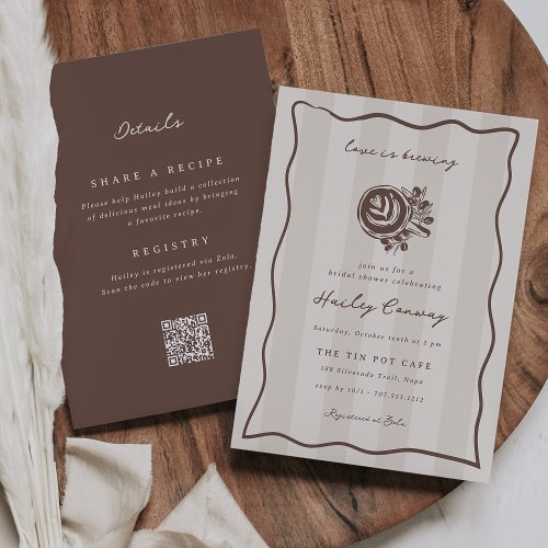 Love is Brewing Double Sided Coffee Bridal Shower