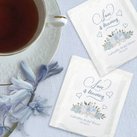Love is Brewing Dusty Blue Roses Bridal Shower