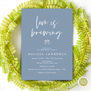 Love is brewing, Elegance Bridal Shower Beer Party Invitation