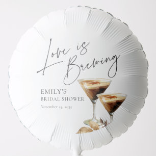 Love is Brewing Elegant Bridal Shower Balloon