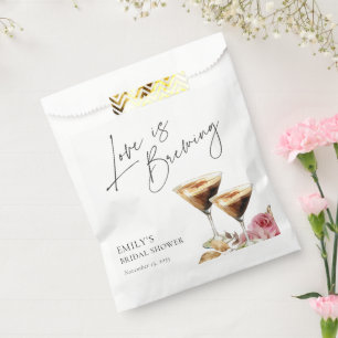 Love is Brewing Elegant Bridal Shower Favor Bag