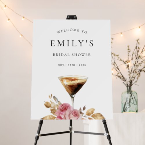 Love is Brewing Elegant Bridal Shower Welcome Sign