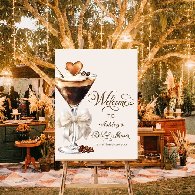 Love Is Brewing Elegant Modern Bridal Shower Foam Board (Creator Uploaded)