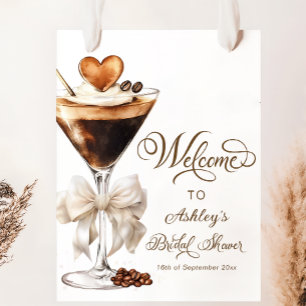 Love Is Brewing Elegant Modern Bridal Shower Poster