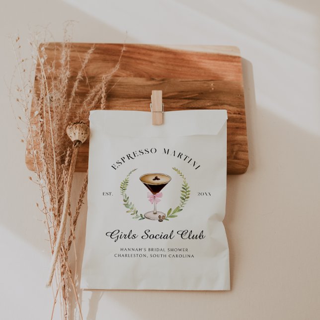 Love is Brewing | Espresso Martini Bachelorette Favor Bag (Creator Uploaded)