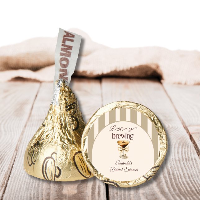 Love is Brewing Espresso Martini Bow Bridal Shower Hershey®'s Kisses® (Creator Uploaded)