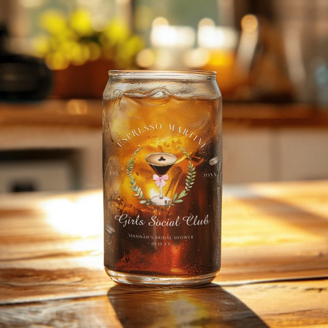 Love is Brewing | Espresso Martini Bridal Shower Can Glass (Creator Uploaded)