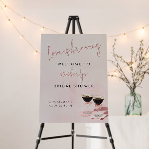 Love is Brewing Espresso Martini Bridal Shower Foam Board