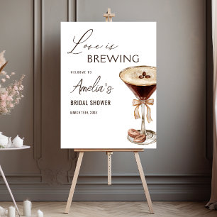 Love is Brewing Espresso Martini Bridal Shower Foam Board