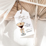 Love Is Brewing Espresso Martini Bridal Shower Gift Tags<br><div class="desc">Love Is Brewing Espresso Martini Bridal Shower Gift Tag
This GIft Tag features hand painted martini glass and bow and handwritten font! A perfect way to accent your special day! Easily edit most wording and all colors editable.</div>
