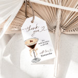 Love Is Brewing Espresso Martini Bridal Shower Gift Tags<br><div class="desc">Love Is Brewing Espresso Martini Bridal Shower Gift Tag
This GIft Tag features hand painted martini glass and bow and handwritten font! A perfect way to accent your special day! Easily edit most wording and all colors editable.</div>